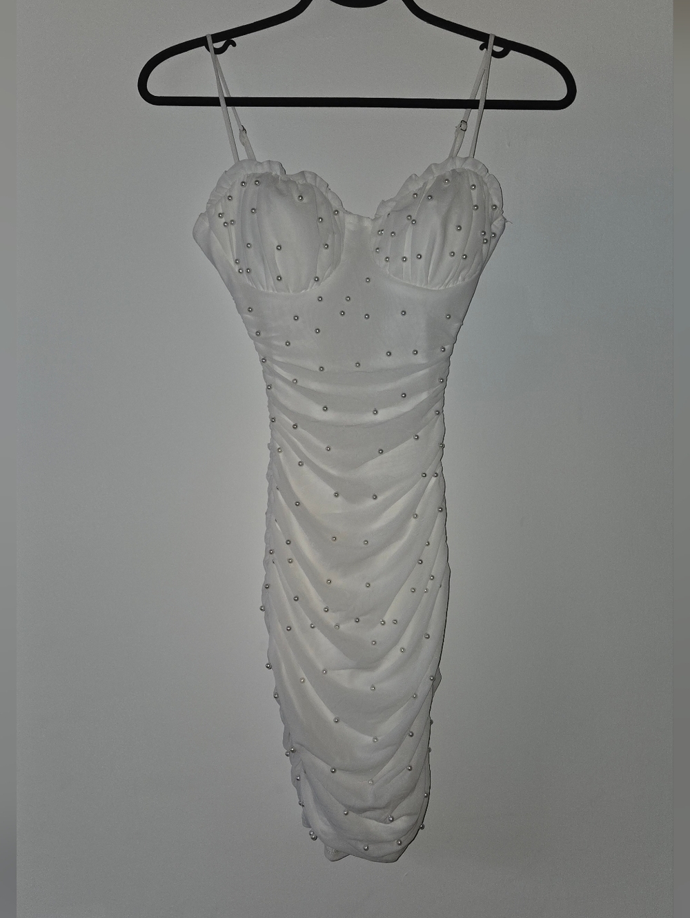 🎀White Mini Dress - Picture 2 of 4